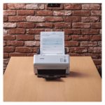 Escáner Brother ADS-4300N con alimentador automático de documentos (ADF), resolución de 600 x 600 DPI, tamaño A4 en colores negro y blanco. SKU ADS4300NRE1.