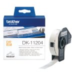 Cinta para impresora de etiquetas Brother DK-11204, color negro sobre blanco, alta calidad