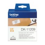 Brother DK-11209 cinta para impresora de etiquetas en color negro sobre blanco, perfecta para etiquetar archivos y documentos. SKU DK11209