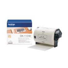 Imagen de una etiqueta de impresora blanca Brother DK-11240. SKU: DK11240
