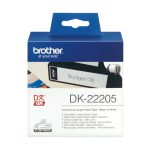 Brother DK-22205 cinta para impresora de etiquetas, color negro sobre blanco, SKU DK22205. Ideal para uso en impresoras de etiquetas Brother.