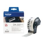 Brother DK-22211 cinta para impresora de etiquetas negra sobre blanca, 29 mm x 15.24 m, SKU DK22211