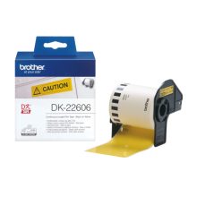Brother DK-22606 cinta para impresora de etiquetas, negro sobre amarillo, alta visibilidad, SKU: DK22606