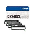 Imagen del tambor de impresora original Brother DR-248CL en un multipack de 4 piezas. SKU: DR248CL