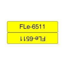 Cinta para impresora de etiquetas Brother FLE-6511, negro sobre amarillo, SKU FLE6511