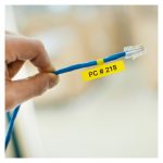 Cinta para impresora de etiquetas Brother FLE-6511, negro sobre amarillo, SKU FLE6511