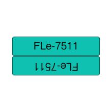 Cinta para impresora de etiquetas Brother FLE-7511 en color Negro sobre verde, ideal para usos prolongados. SKU: FLE7511