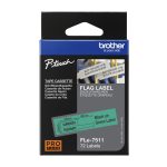 Cinta para impresora de etiquetas Brother FLE-7511 en color Negro sobre verde, ideal para usos prolongados. SKU: FLE7511