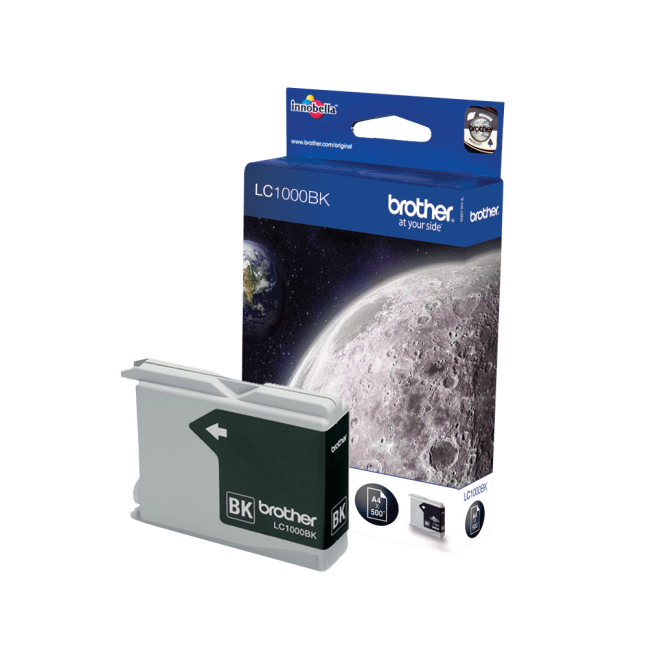 Brother Cartucho de Tinta Negra LC1000BK Alta Calidad Cartucho de tinta original Brother negro modelo LC1000BK, ideal para impresiones nítidas y de alta calidad.