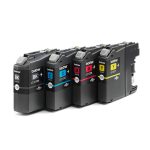 Brother LC121VALBPDR cartucho de tinta original, paquete de 4 piezas en colores negro, cian, magenta y amarillo. SKU: LC121VALBPDR