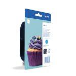 Cartucho de tinta Brother original cian modelo LC123CBP, una pieza