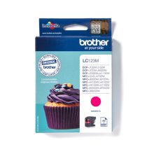Cartucho de tinta original Brother LC123M en color magenta, SKU LC123M, ideal para impresoras Brother.