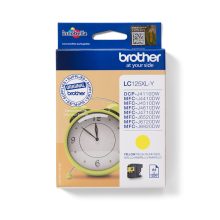 Cartucho de tinta Brother LC-125XLY original de alta capacidad en color amarillo para impresoras Brother. SKU LC125XLY