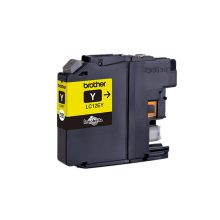 Vista del cartucho de tinta Brother LC12EY en color amarillo, 1 pieza original. SKU: LC12EY.