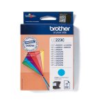 Cartucho de tinta original cian Brother modelo LC223C, alto rendimiento y calidad de impresión. SKU LC223C