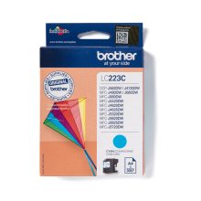 Cartucho de tinta original cian Brother modelo LC223C, alto rendimiento y calidad de impresión. SKU LC223C