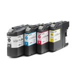Cartucho de tinta Brother LC-227XLVALBP, incluye 4 piezas en negro, cian, magenta y amarillo. SKU: LC227XLVALBP.