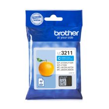 Cartucho de tinta Brother LC3211C original de un solo cian, alta calidad de impresión, SKU LC3211C