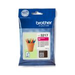 Cartucho de tinta original Brother LC3217M en color magenta. SKU LC3217M.