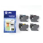 Pack de 4 cartuchos de tinta Brother LC3217VALDR en colores negro, cian, magenta y amarillo para impresoras Brother, SKU: LC3217VALDR