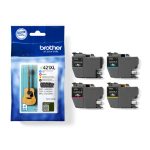 Brother LC421XLVAL cartucho de tinta original multicolor para impresoras, SKU LC421XLVAL. Incluye negro, cian, magenta y amarillo.