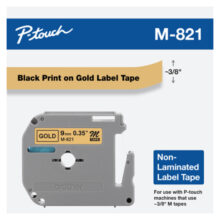 Brother M821 cinta para impresora de etiquetas en negro, ideal para TPV y etiquetado, número de producto M-821