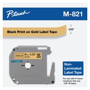 Brother M821 cinta para impresora de etiquetas en negro, ideal para TPV y etiquetado, número de producto M-821