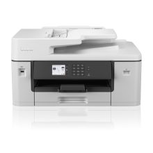 Vista frontal de la impresora Brother MFC-J6540DWE con capacidad de inyección de tinta A3, resolución de 1200 x 4800 DPI, velocidad de 28 ppm y conectividad Wifi. SKU: MFCJ6540DWERE1