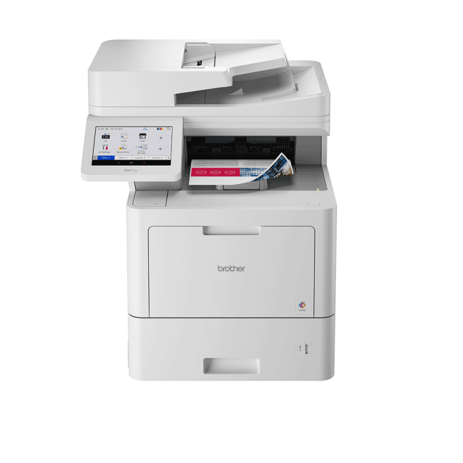 Brother MFC-L9630CDN impresora multifunción A4 con 40 ppm y alta resolución Impresora multifunción Brother MFC-L9630CDN compatible con laser A4, resolución de 2400 x 600 DPI y velocidad de impresión de 40 ppm, SKU MFCL9630CDNRE1