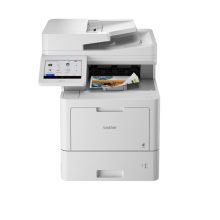 Vista frontal de la impresora multifunción Brother MFC-L9670CDN, láser A4, 2400 x 600 DPI, rende hasta 40 páginas por minuto, SKU MFCL9670CDNRE1