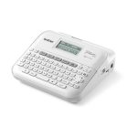 Brother PT-D410, impresora de etiquetas con transferencia térmica, resolución de 180 x 180 DPI, velocidad de 20 mm/s, conectividad alámbrica y teclado TZe QWERTY, SKU PTD410UR1