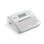Brother PT-D410, impresora de etiquetas con transferencia térmica, resolución de 180 x 180 DPI, velocidad de 20 mm/s, conectividad alámbrica y teclado TZe QWERTY, SKU PTD410UR1