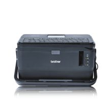 Imagen de la impresora de etiquetas Brother PT-D800W, con tecnología de transferencia térmica, resolución de 360 x 360 DPI, velocidad de 60 mm/s, conectividad WiFi y QWERTY, SKU PTD800WUR1