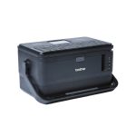 Imagen de la impresora de etiquetas Brother PT-D800W, con tecnología de transferencia térmica, resolución de 360 x 360 DPI, velocidad de 60 mm/s, conectividad WiFi y QWERTY, SKU PTD800WUR1