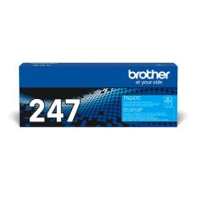 Imagen del cartucho de tóner original Brother TN-247C, cian, una pieza, SKU TN247C. Ideal para impresoras láser.