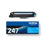 Imagen del cartucho de tóner original Brother TN-247C, cian, una pieza, SKU TN247C. Ideal para impresoras láser.