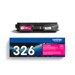 Brother TN-326M cartucho de tóner original magenta, SKU TN326M, ideal para impresiones de alta calidad.