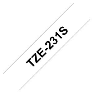 Brother TZE231S2 cinta para impresora de etiquetas Negro sobre blanco con alta durabilidad