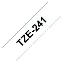 Cinta Brother TZE-241 para impresora de etiquetas con texto Negro sobre blanco. SKU: TZE241