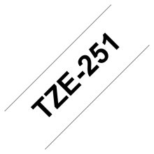Cinta para impresora de etiquetas Brother TZE-251, negro sobre blanco, SKU TZE251
