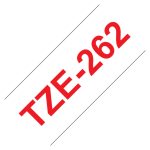 Brother TZE-262 cinta para impresora de etiquetas, rojo sobre blanco, SKU: TZE262