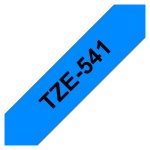 Cinta laminada Brother de 18mm, modelo TZE541, ideal para rotuladoras y etiquetado duradero.