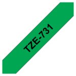 Cinta laminada Brother de 12mm, ideal para etiquetado duradero y de alta calidad. SKU: TZE731