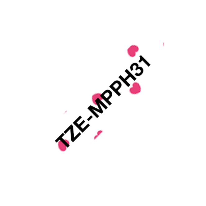Brother cinta para impresora de etiquetas Negro sobre rosa adhesiva Cinta para impresora de etiquetas Brother TZE-MPPH31, negro sobre rosa, adhesiva, SKU TZEMPPH31
