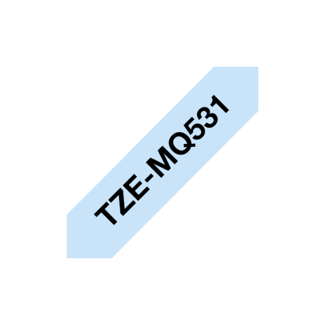 Brother cinta para impresora de etiquetas negro sobre azul duradera Brother TZE-MQ531 cinta de impresora de etiquetas negra sobre azul, ideal para etiquetado en oficinas. SKU: TZEMQ531