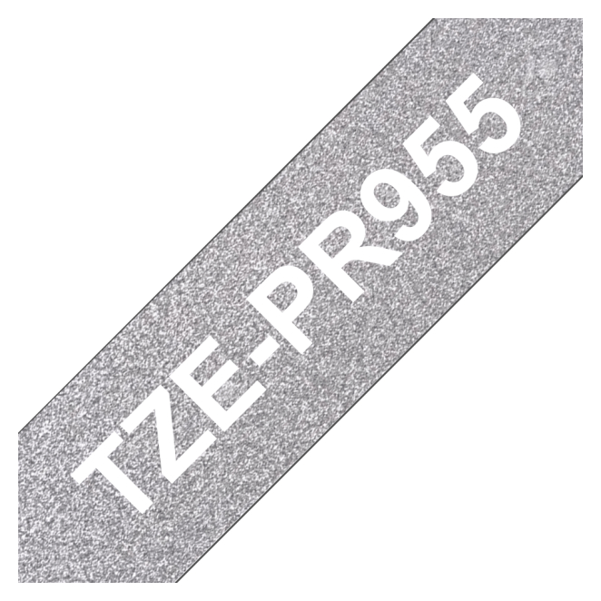 Brother cinta para impresora de etiquetas blanco sobre plata Brother TZE-PR955 cinta para impresora de etiquetas, color blanco sobre plata, SKU TZEPR955