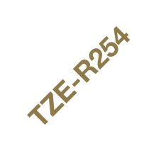 Cinta para impresora de etiquetas Brother TZE-R254, color oro sobre blanco, SKU TZER254