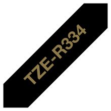Brother TZE-R334 cinta para impresora de etiquetas con color oro sobre negro, SKU TZER334