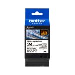 Cinta Brother TZESL251 para impresora de etiquetas, color negro sobre fondo blanco