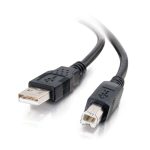 Cable USB 2.0 A/B de 2 metros de la marca C2G en color negro, SKU 28102